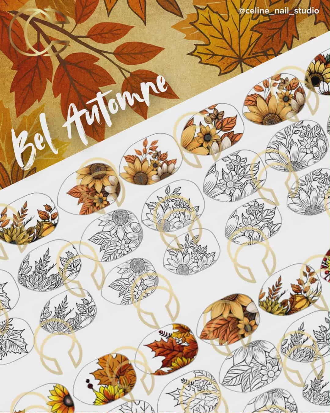 Plaquette Nail Art – Collection Bel Automne (CNS-004)