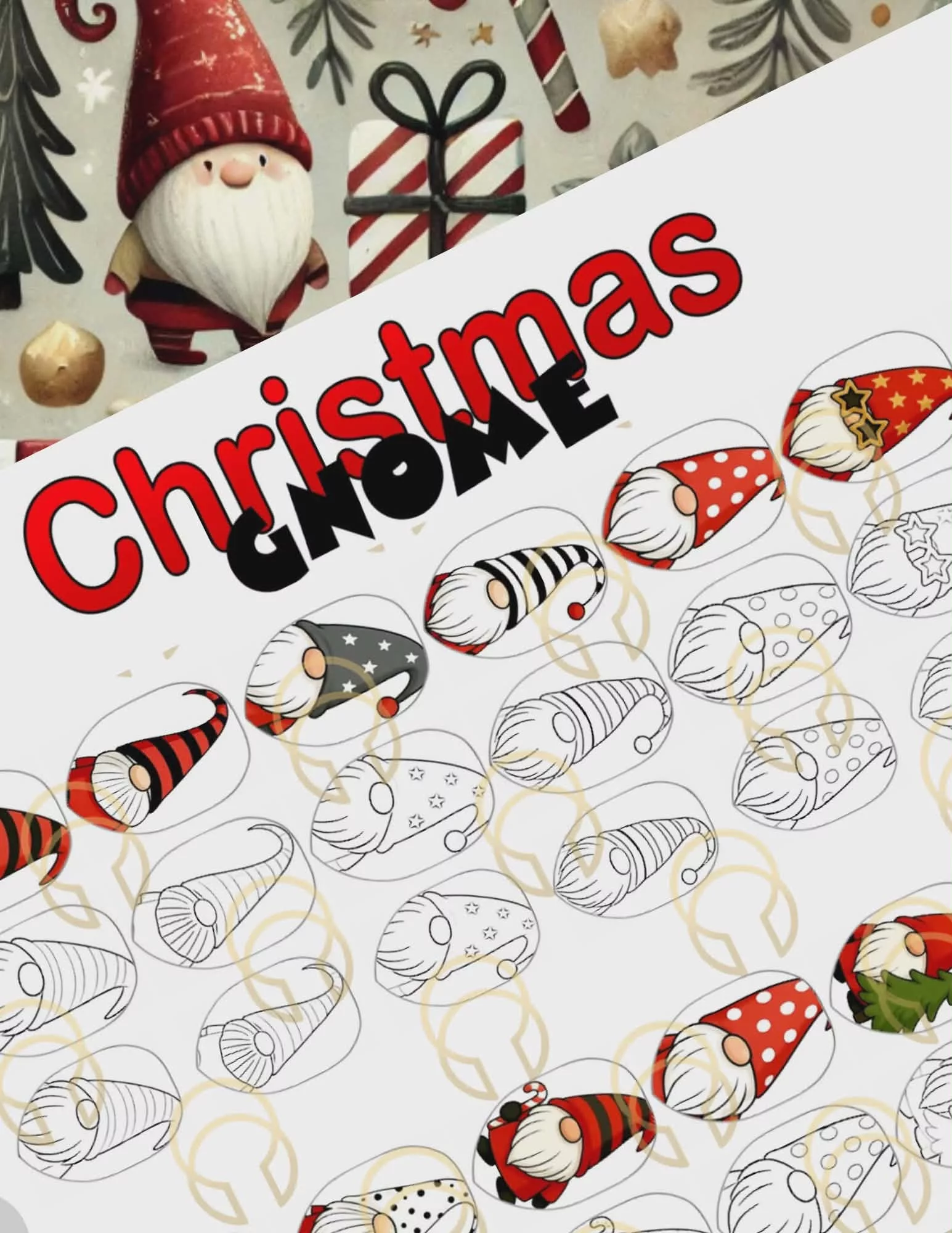 Plaquette Nail Art – Collection Gnome (CNS-009)