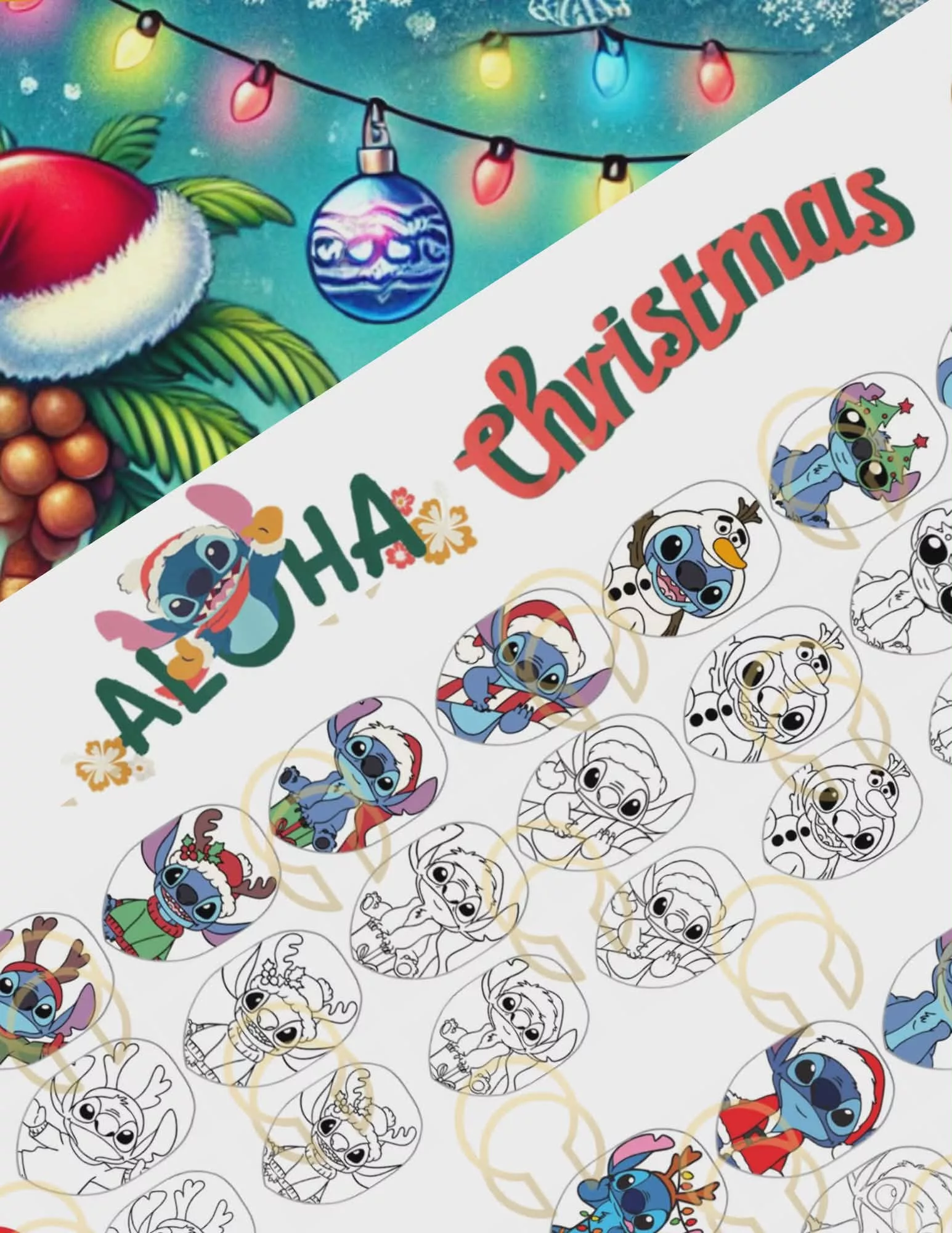 Plaquette Nail Art – Collection Aloha Christmas (CNS-011)