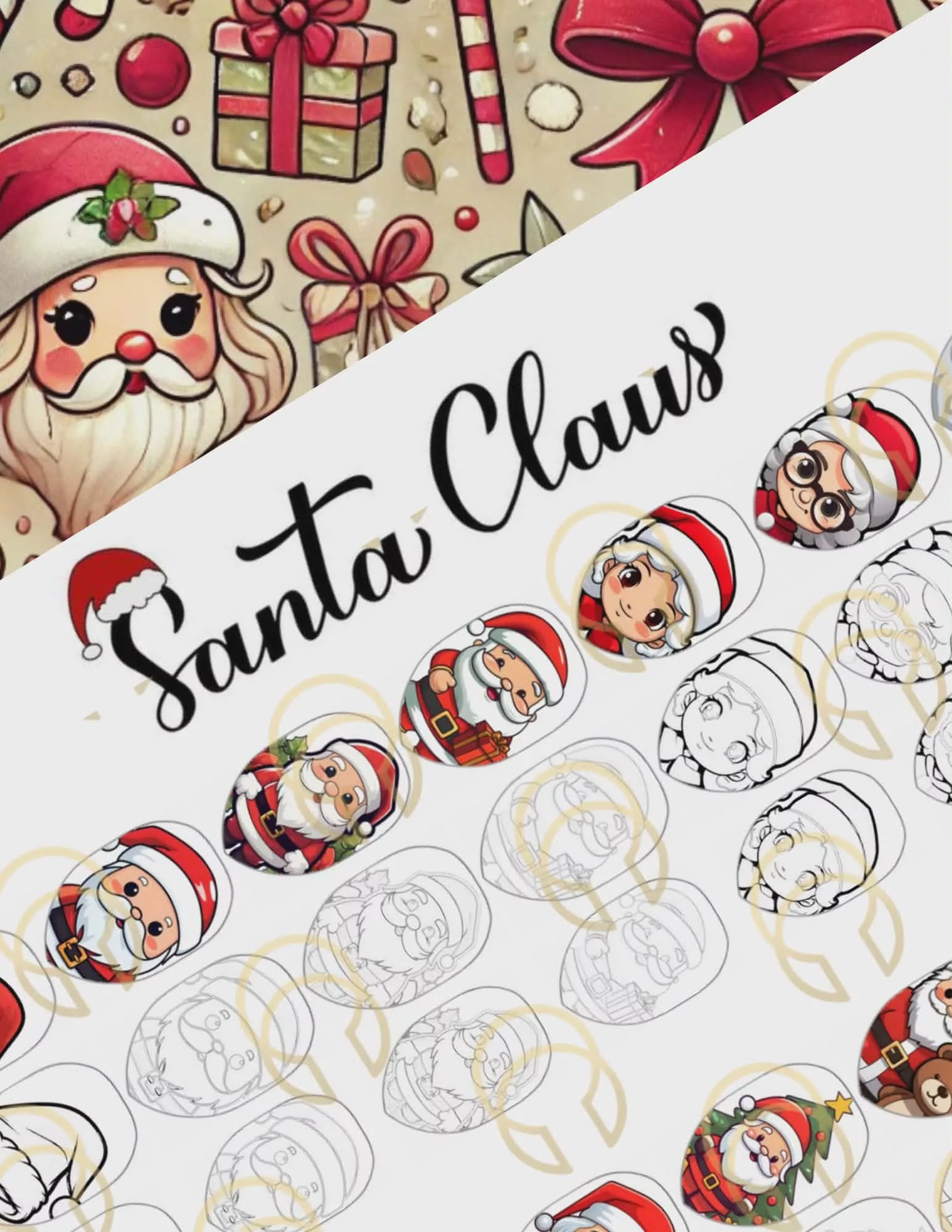 Plaquette Nail Art – Collection Santa (CNS-010)