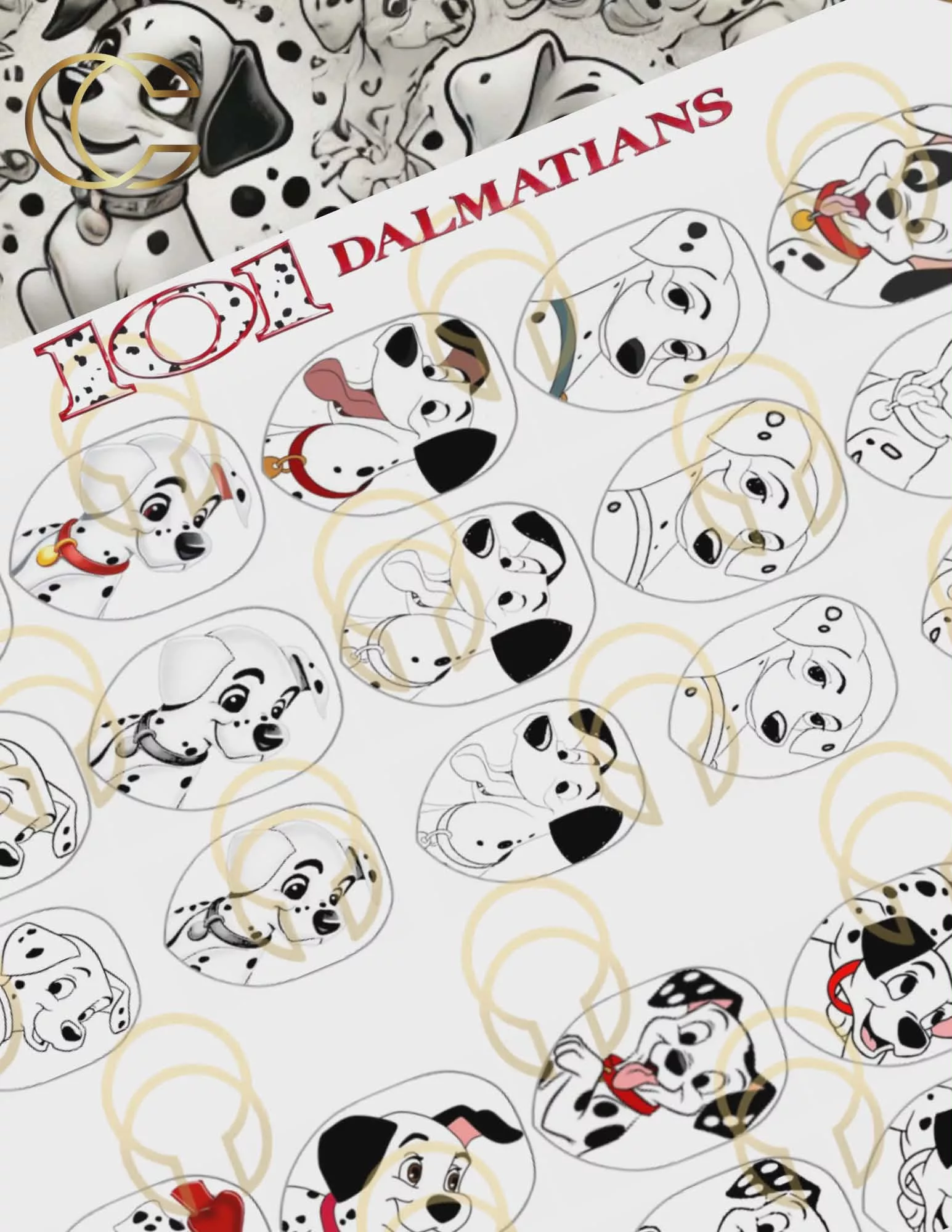 Plaquette Nail Art – Collection 101 Dalmatiens (CNS-006)